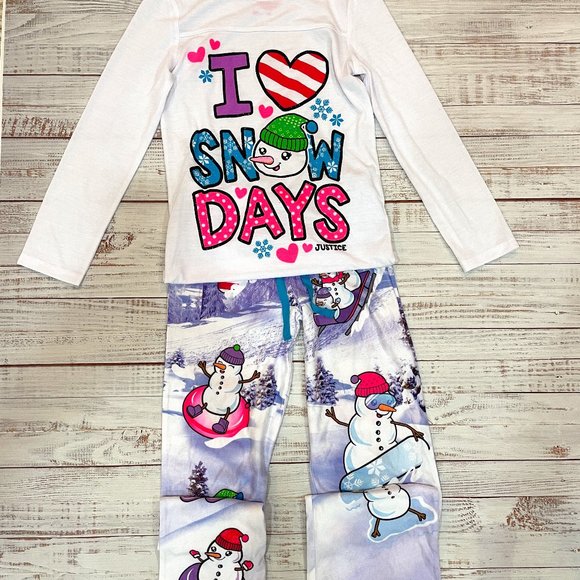 Girls I Love Snow Days Pajamas 2-Piece Set - Picture 1 of 7